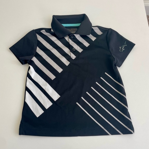 Greg Norman Kids Polo with Black and White Geometric Design Size 4T - Picture 2 of 9